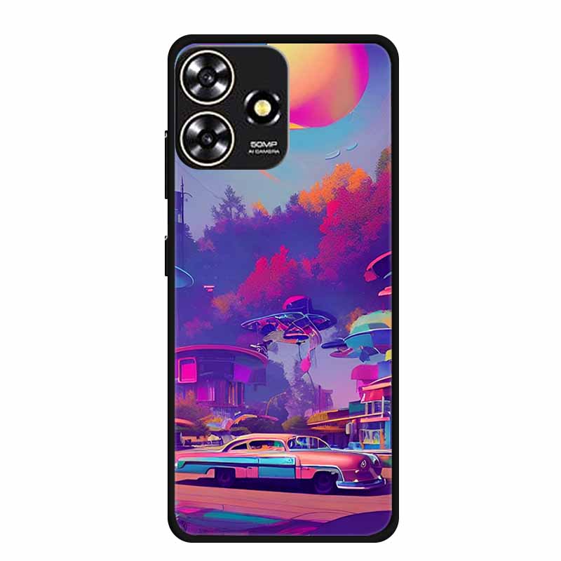 Für ZTE Blade V50 DESIGN 4G Hülle Original Weiches Silikon TPU Handyhüllen Rückseite für ZTE V50 Design 4G Mode Planet Coque