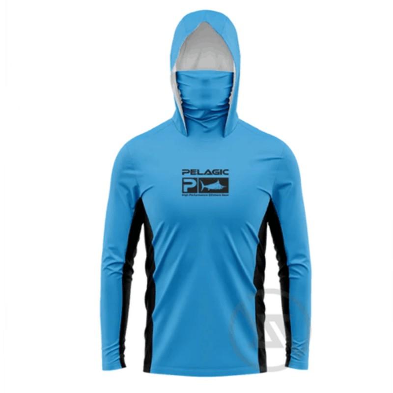 Herren Schnelltrocknend Atmungsaktiv UV-Schutz Angeln Mit Kapuze Langarm Rash Guard Sommer Wassersport