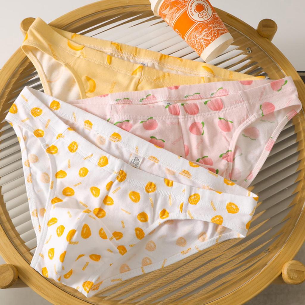 Men's Cotton Breathable Triangle Briefs - Trendy, Printed, Youthful Design