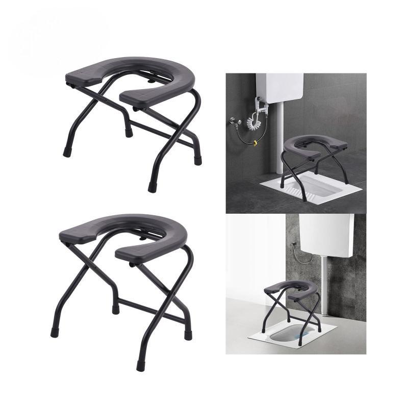 30cm/38cm Shower Chair Heavy Duty Stainless Steel Toilet Chair Seat Household Portable Elderly Toilet Seat