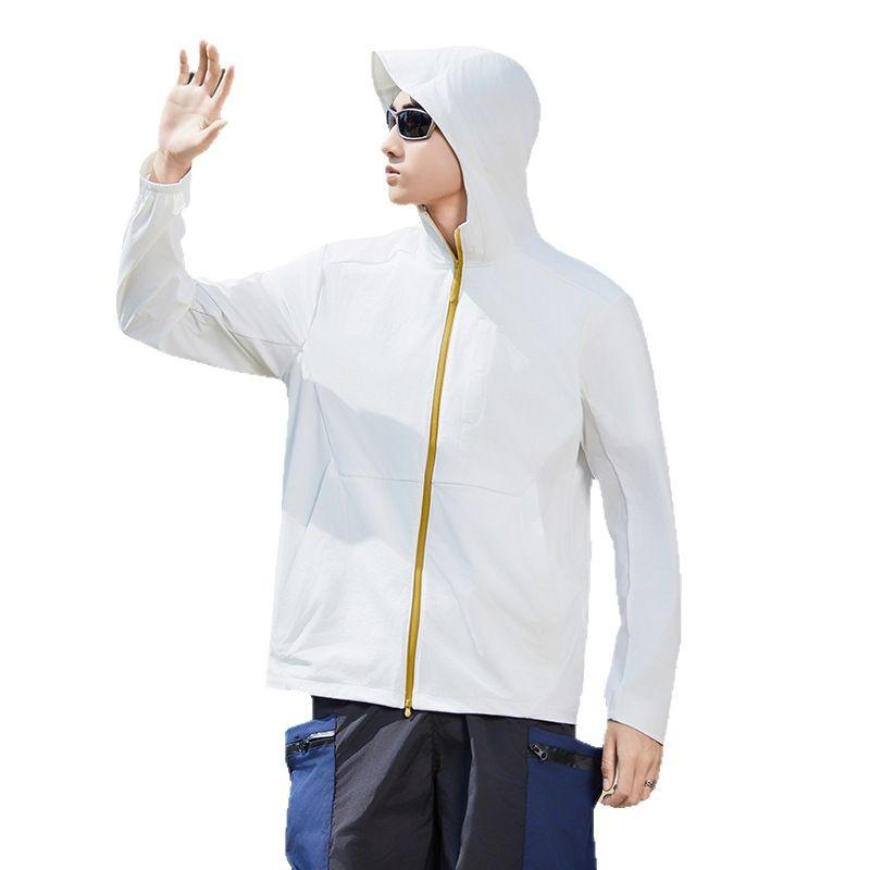 A special sunscreen clothing for men and women outdoor UV protection upf10 + sunscreen clothing waterproof hooded skin trench coat