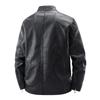 Spring and autumn new men's leather jacket stand-up collar jackets teen trendy men's decorative casual trendy leather jacket