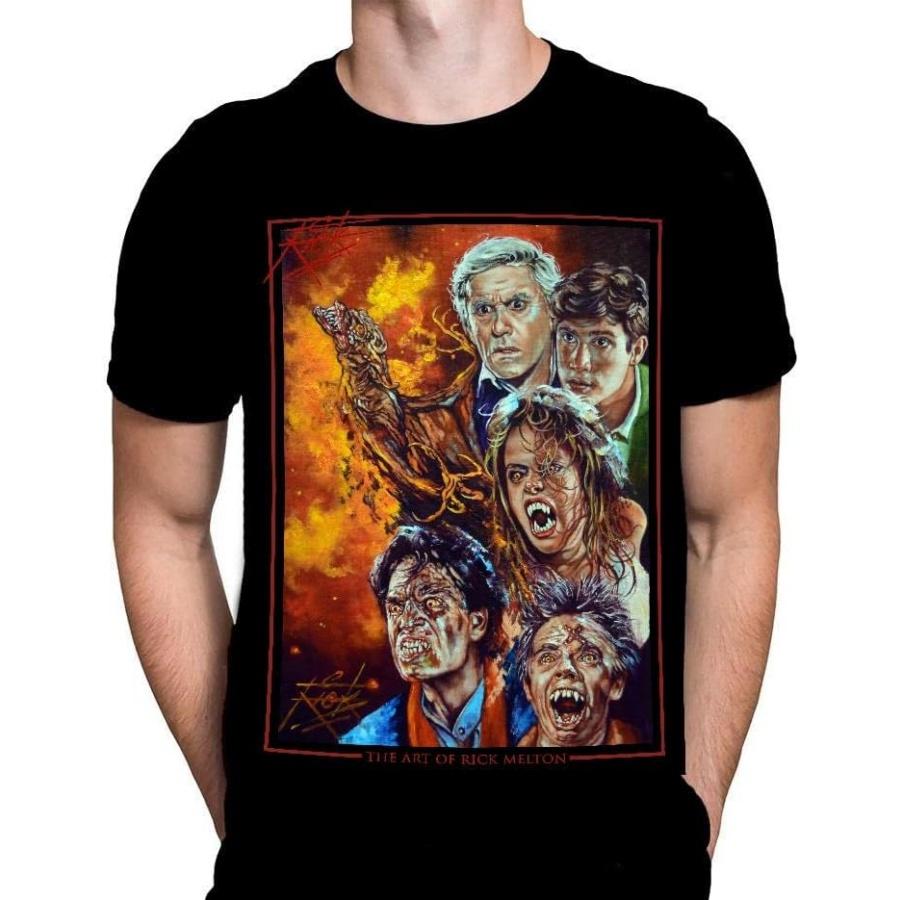 Fright Night Mens Tshirt Halloween Gothic Horror Print, Black Graphic T-Shirt, Rick Melton Movie Poster Tee, Black, 3X-Large XXXXXL чёрный
