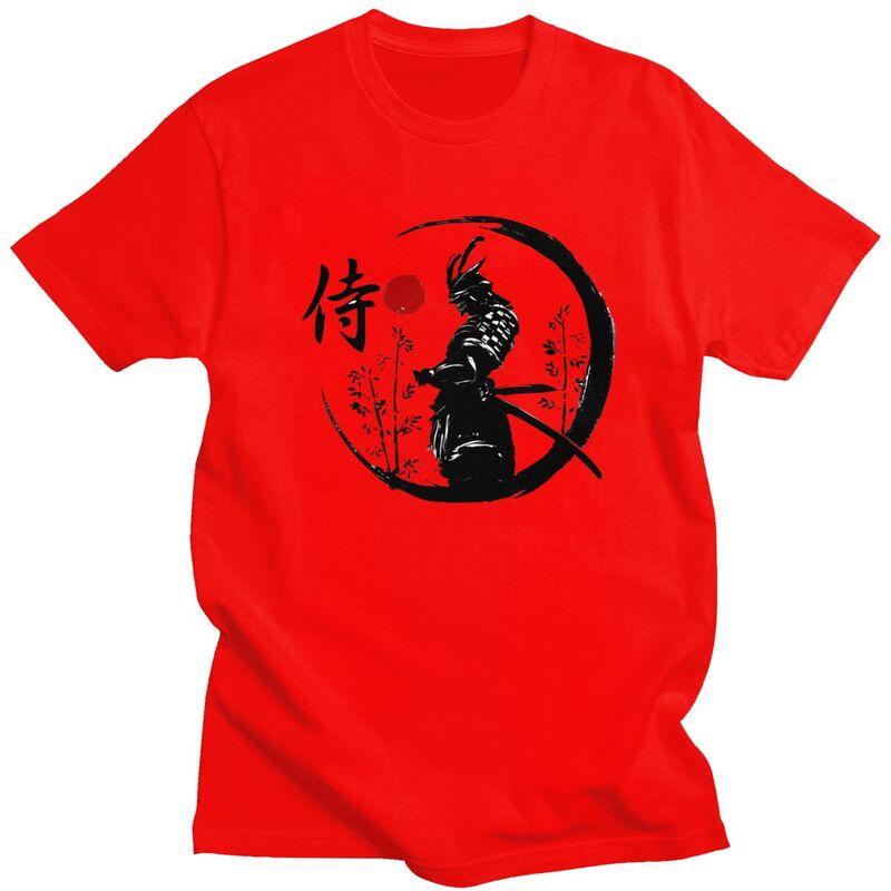 Custom Cool Japanese Samurai Warrior T Shirt Men Short Sleeves 100 Cotton Tshirt Casual Katana Bushido Tees Streetwear Tshirts