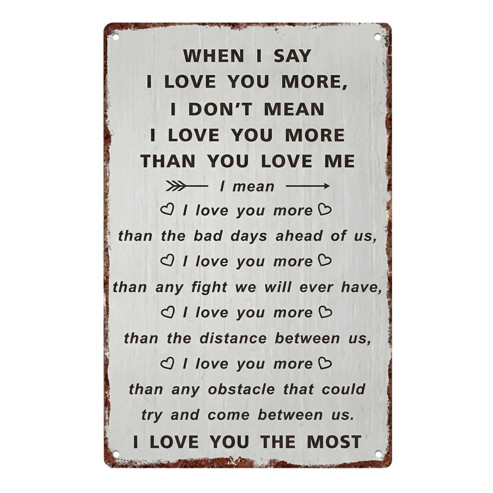 I Love You More -Stirring Sign — A Vow For Your Forever Person белый