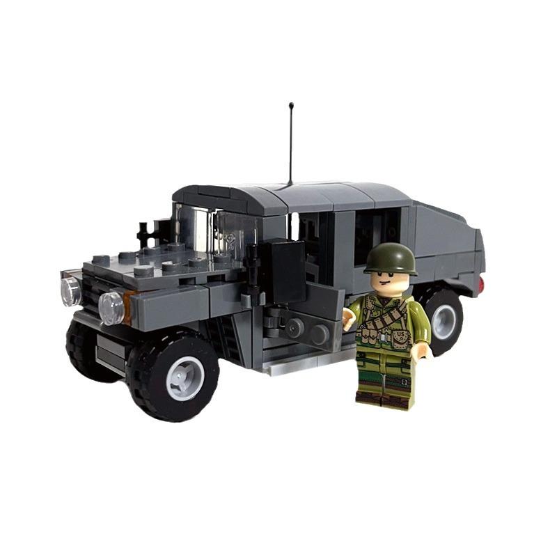 Hummer Off-Road Vehicle Building Block American Military Vehicle Armored Vehicle Chariot Assembled Toy Compatible Small Particles