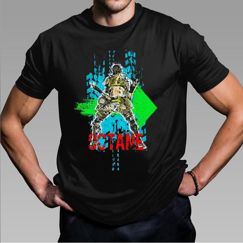 Apex Legends Game Print Short Sleeve Harajuku Fashion Apex T-shirt Men Women Black Streetwear Cool Cosplay Teeshirt Tops