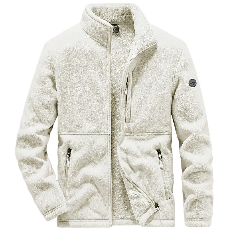 Winter Jacket for Men Fashion Fleece Thick Lamb Jacket Outdoor Sports Outerwear