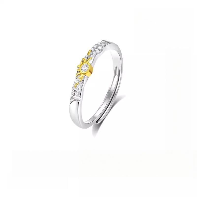 Sun and Moon Long-Distance Couple Rings - High-Grade Morning and Evening Set for Women and Men