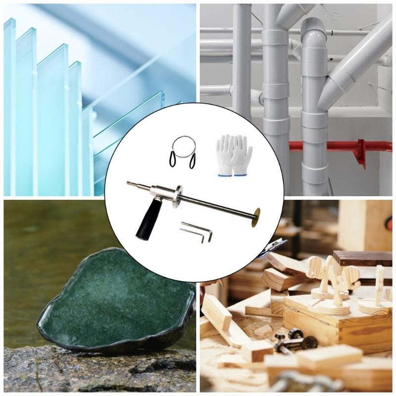 Inside Pipe Cutter for PVC Pipe Inside Pipe Cutter with Handle Stainless Steel Internal Pipe Cutter Tool Set Adjustable