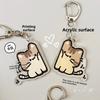 BFF Katzen Schlüsselanhänger HD Acryl Besties Geschenk Niedlicher Rucksack Anhänger Freundschaftszeichen Leicht