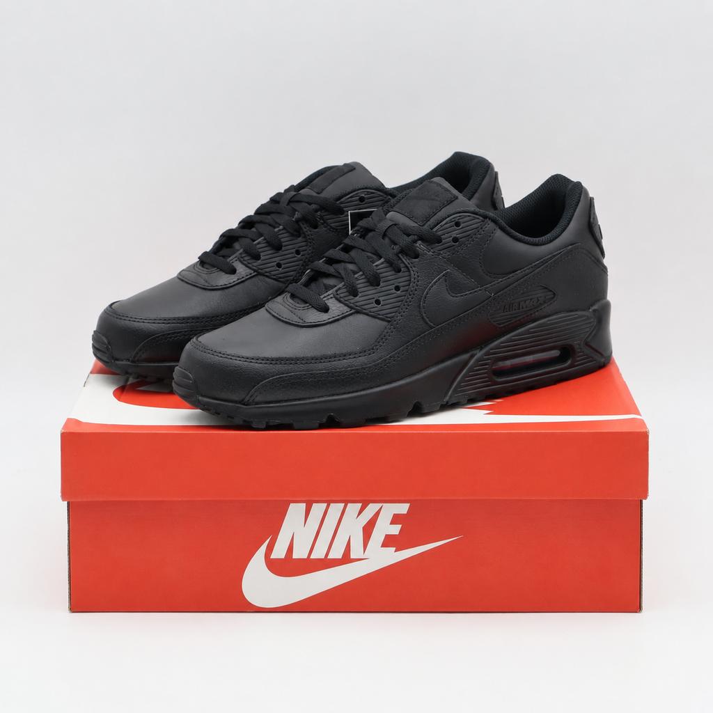 CZ5594-001 Nike Air Max 90 Leather "Triple Black" (Men's)