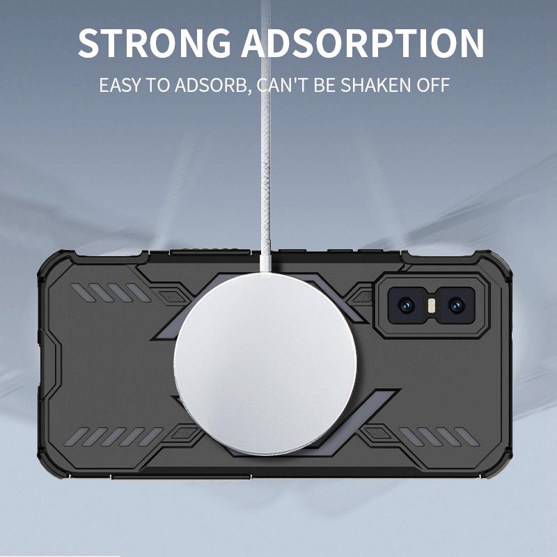 KEYSION Hollow Heat Dissipation Case for Infinix GT 30 Pro 5G TPU+PC Magnetic Cooling Shockproof Phone Cover for Infinix GT 30