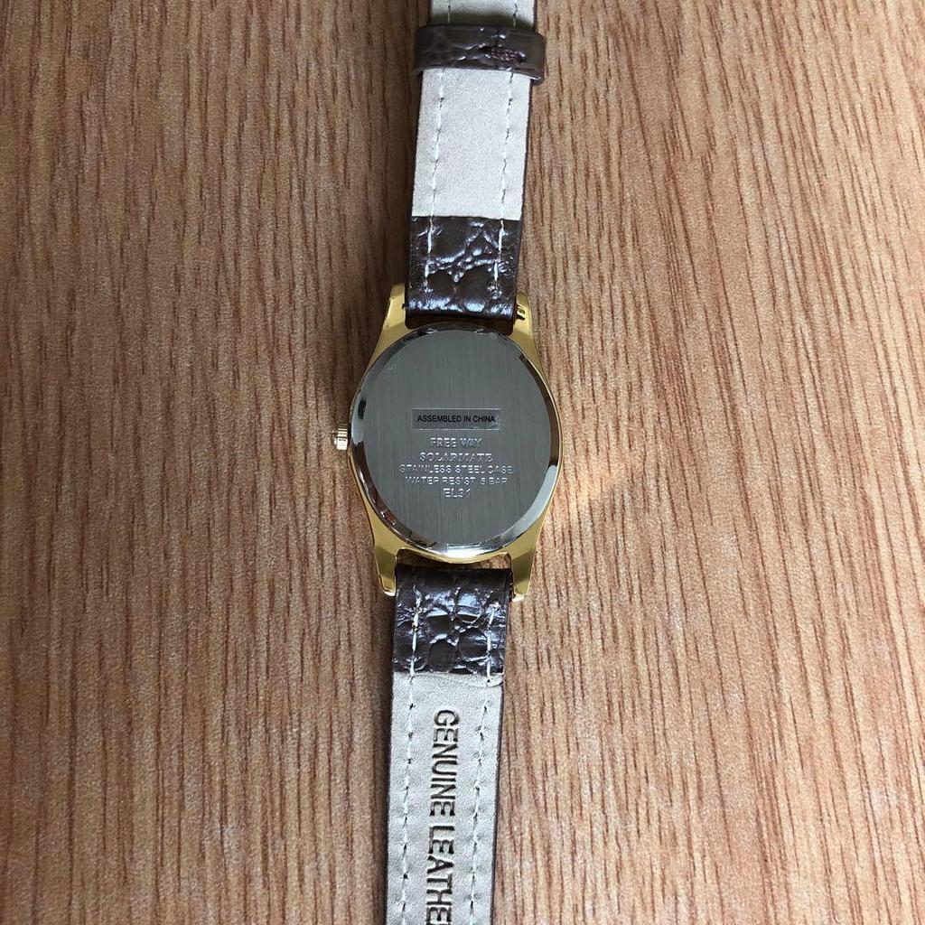 Used Citizen Q&Q Analog Solar Waterproof Leather Strap Watch