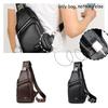 Barnoroo New Men's Casual Chest Bag Fashionable Crossbody Bag With Usb Port Trendy Men's Bag