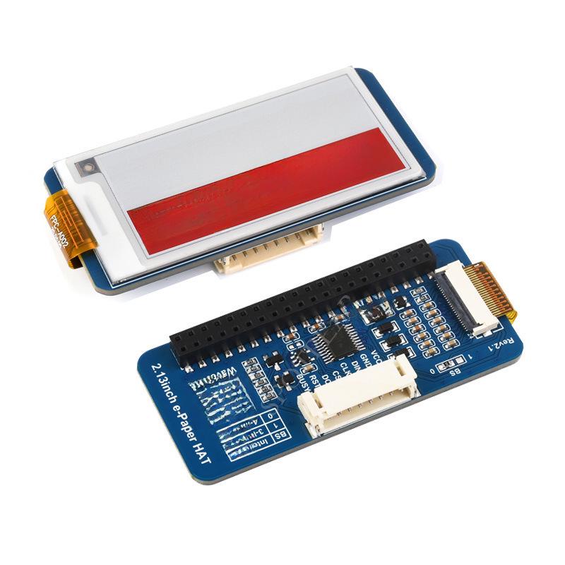 

Raspberry Pi 2.13 E-Ink Display: Red, Yellow, Black & White, 250x122 Pixels.