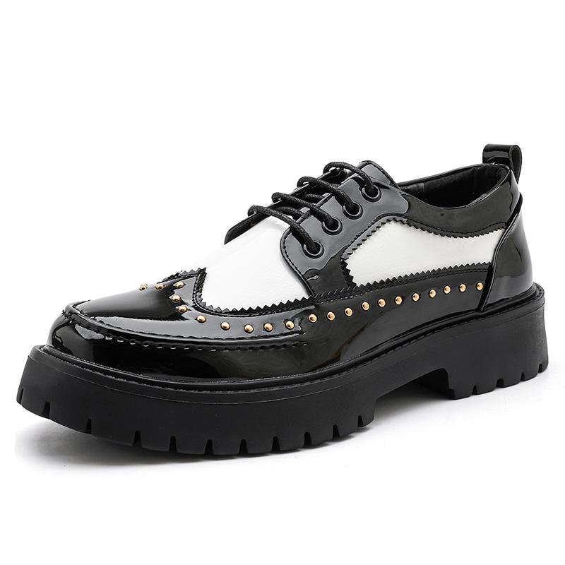 Fashion Classic Mens Casual Shoes PU Leather Lace-Up Oxford Shoes Street Style Male Sneakers Fashion Formal Dress Footwear Derby Shoes