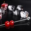 2Pcs Cocktail Pick Stirring Sticks Martini Picks Stainless Steel Fruit Sticks Bar Tools Drink Party