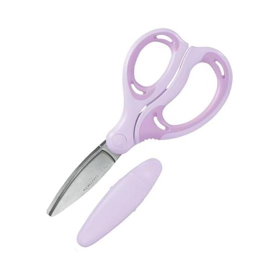 KOKUYO Scissors for Children Right Hand Aerofit Sakusa Glueless Blade Lavender AM Hasa-P270LV