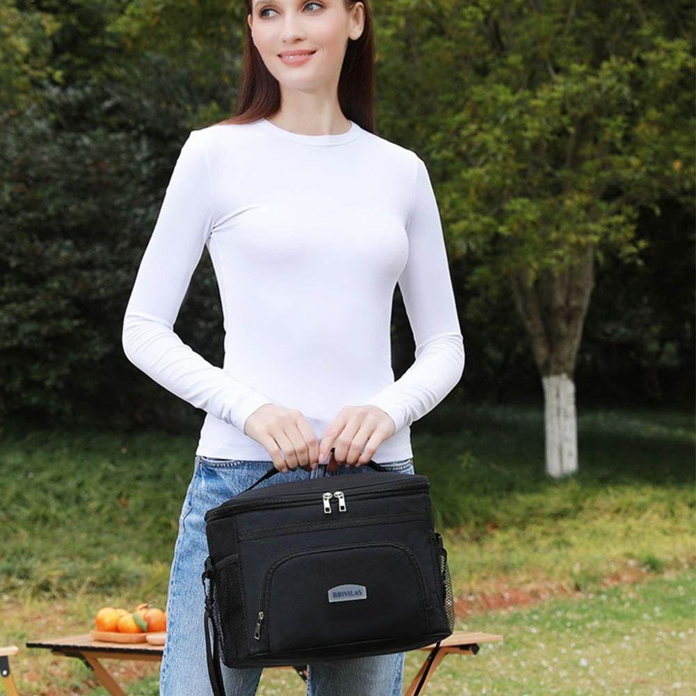 25L Insulated Cooler Tote Large Capacity Food Carrier Bag Shoulder Lunch Bag  Office Worker