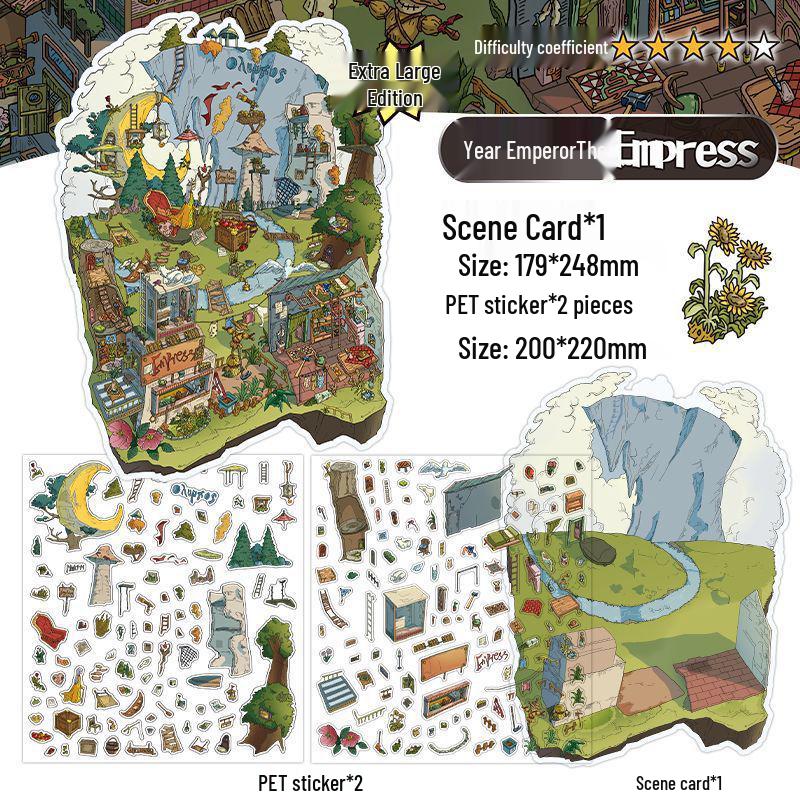 

Infeel.Me My Little House: Large 2.5D Miniature Scenery Stickers for Children s Journal