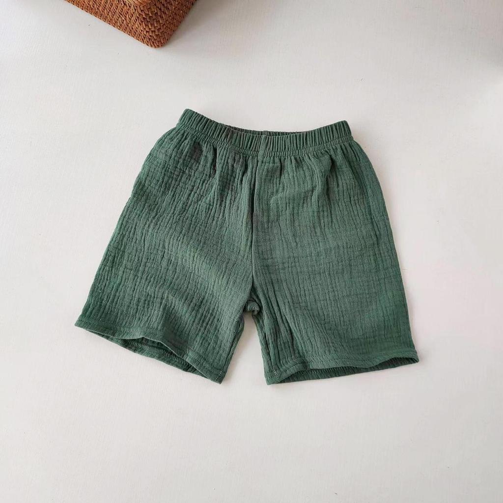 Kids' Cotton-Linen Summer Shorts: Lightweight Five-Point Toddler Hot Pants for Boys & Girls - Casual Outerwear