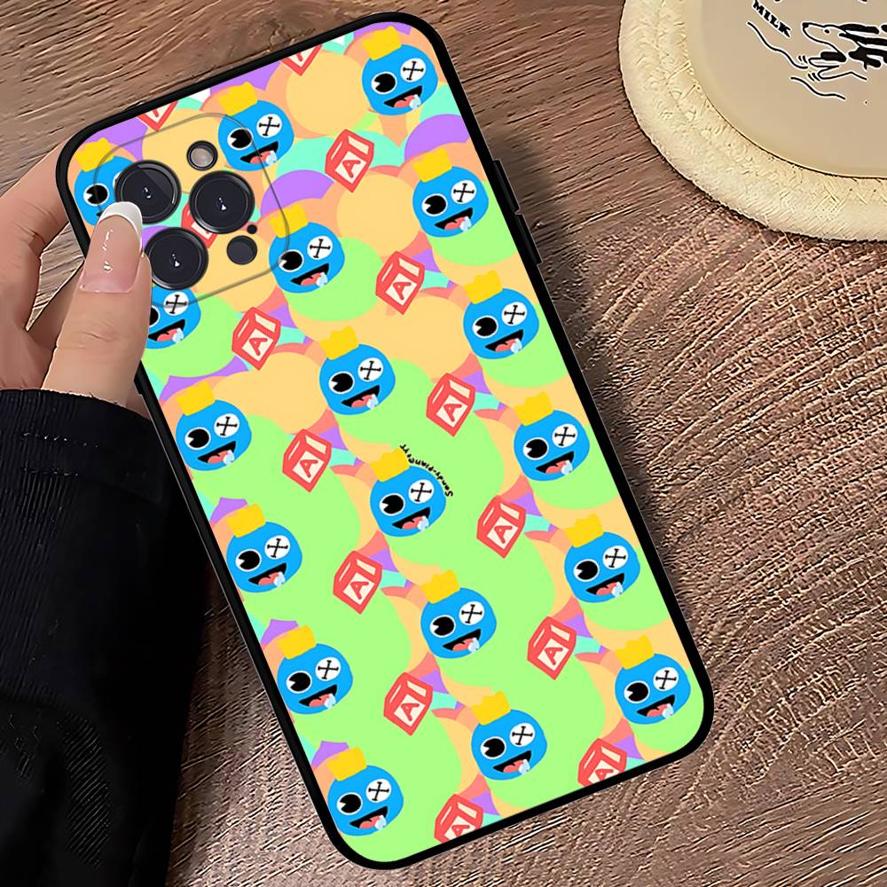 Cartoon R-Rainbow Friends For IPhone 17 16 15 14 13 12 Mini 11 Pro Max Plus Soft Silicone Phone Cover