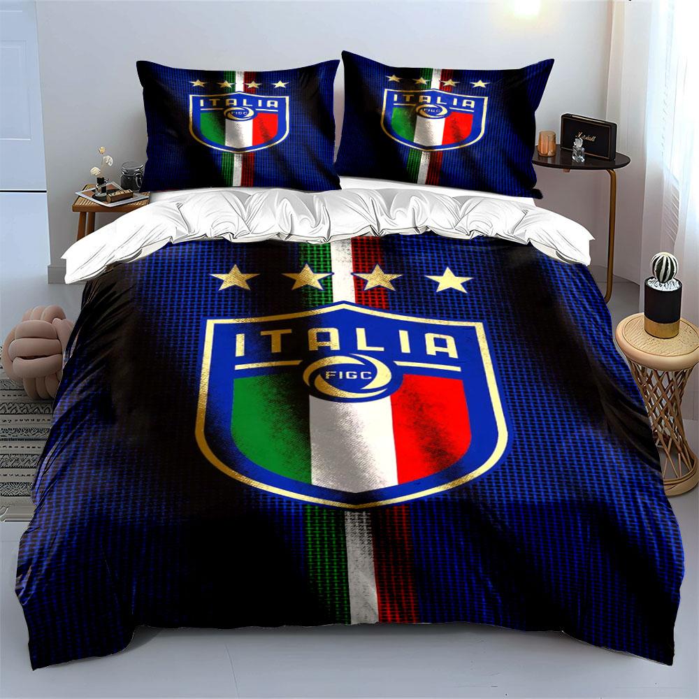 Italia FIGC logo design. Bedding sets Duvet cover sets Duvet covers Pillowcases(1*Duvet Cover 2*Pillowcases without duvet insert)