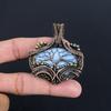 Owyhee Opal Pendant, 999 Copper Wire Wrapped Jewelry, Gemstone Pendant, Gift For Her Handmade Dainty Jewelry