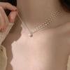 Pearl Necklace Women'S Personality Neck Chain Lamp Luxury Niche Design Pendant Clavicle Chain Birthday Gift Jewelry