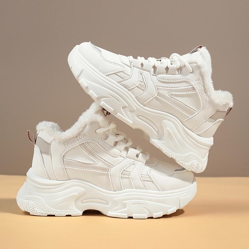 TUINANLE Šilti žieminiai sportbačiai moterims, kasdieniai sportiniai batai, riedlenčių treniruokliai, pliušinis komfortas, sniego batai