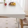 High Aesthetic Waterproof Oil Resistant Tablecloth PU Wash Free Easy Maintain Heat-resistant Fully Wrapped Dining Table and Coffee Table Cloth Cover