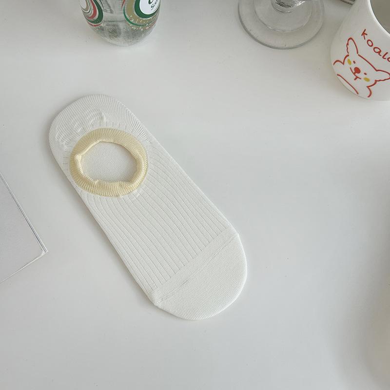 Ice Cream Boat Socks ~ Sweet And Cute Heel Socks Simple Candy Color Breathable Sweat-Absorbing Invisible Socks