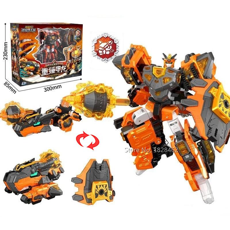 

Нові Іграшки-Трансформери Роботи-Воїни Dinoid з Серії Mini Force Фігурки Дії Mini Force X Голова Акули-Припливу Іграшка-Динозавр, що Трансформується With Color Box