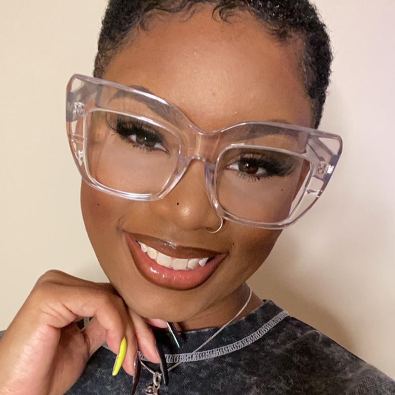 Prescription Corrective Glasses Blue Light Retro Spectacle Square Rectangular Screen Oversize Computer Premium Classic Luxury Protection Spectacle