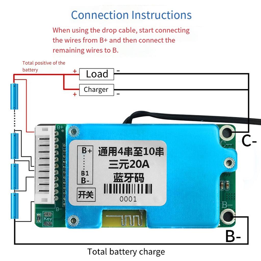 4S-10S 20A Battery Charging Protective Board For 4S-10S Charging Protective Module Management For 18650 Battery