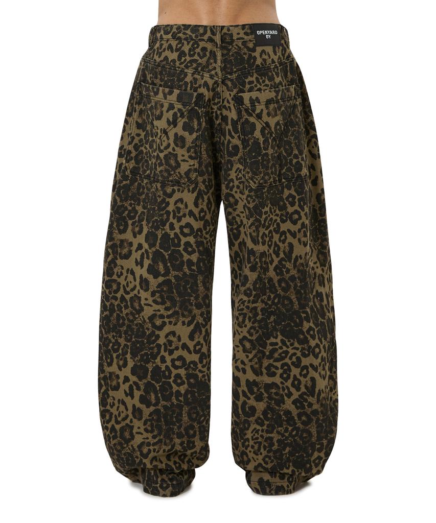 Opeunyadeu(Owai) Leopard Wide Volume Pants