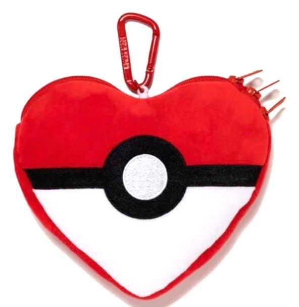 HUMAN MADE x Pokemon Heart Pass Case Pokeball Plush Pouch Japan Limited