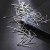 200pcs 9 Shaped Crafting Eye Head Pins For Jewelry Making High Strength Metal Components For Necklace Earrings