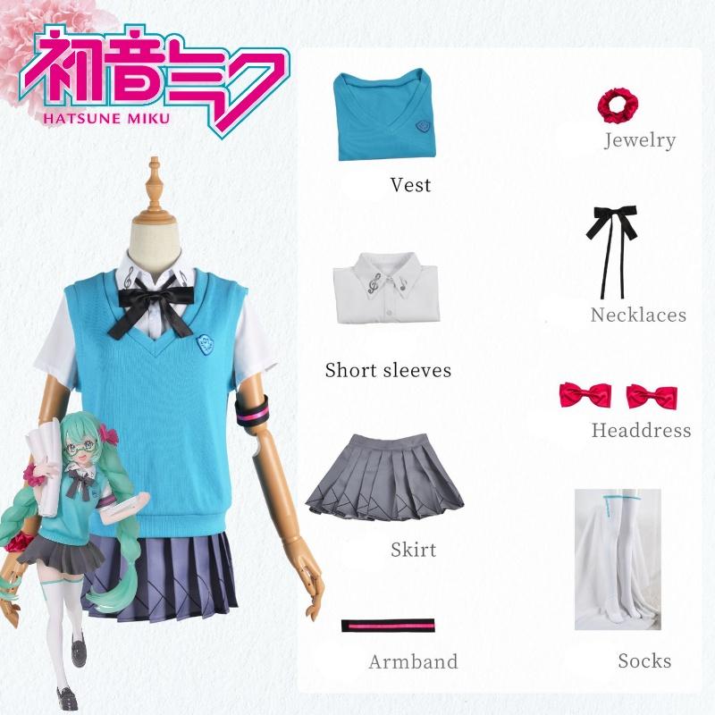 Sweet And Fresh Vocaloid Hatsune Miku 16th Anniversary Cosplay Jk Uniform