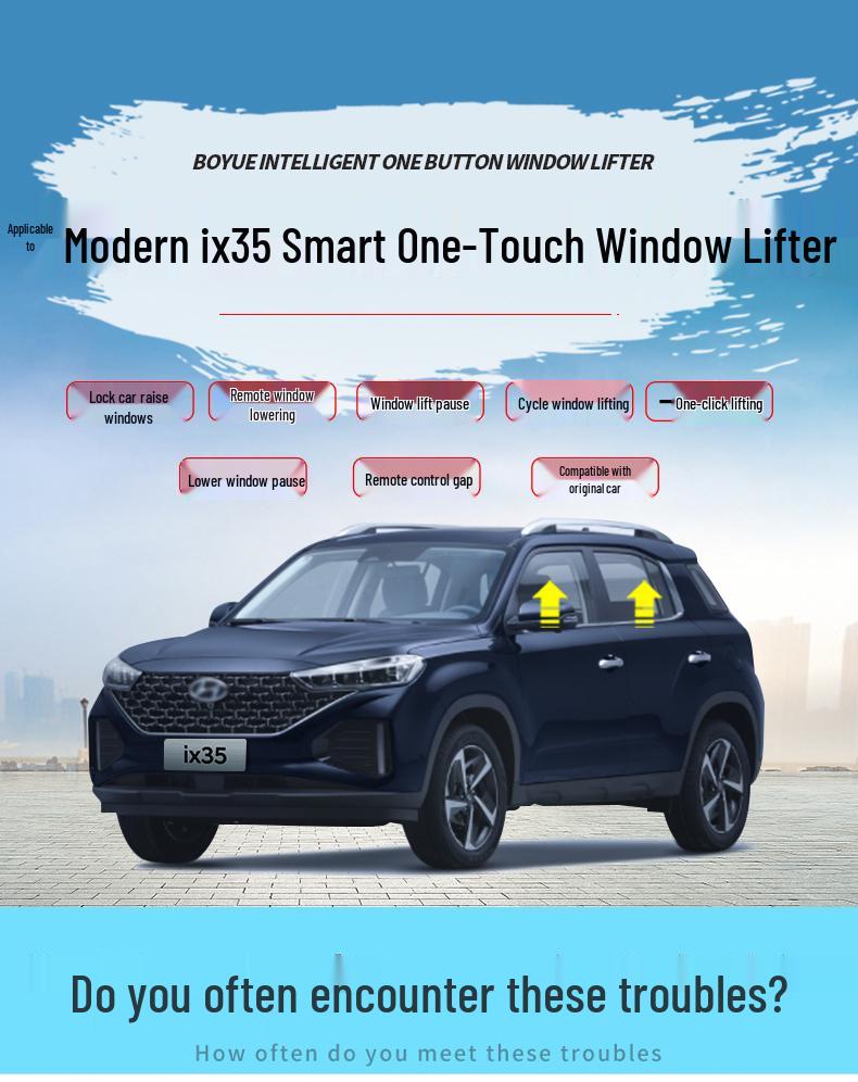 Modern 18-22 ix35 One-Key Automatic Window Lifter: Car Glass Lift, Lock, and Close Modification.