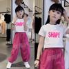 Hose Teenager Gerade Hose Hohe Taille Vintage Lässig Streetwear Baggy Hose 5-14J Kinder Hip Hop Jogginghose Mädchen Cargo