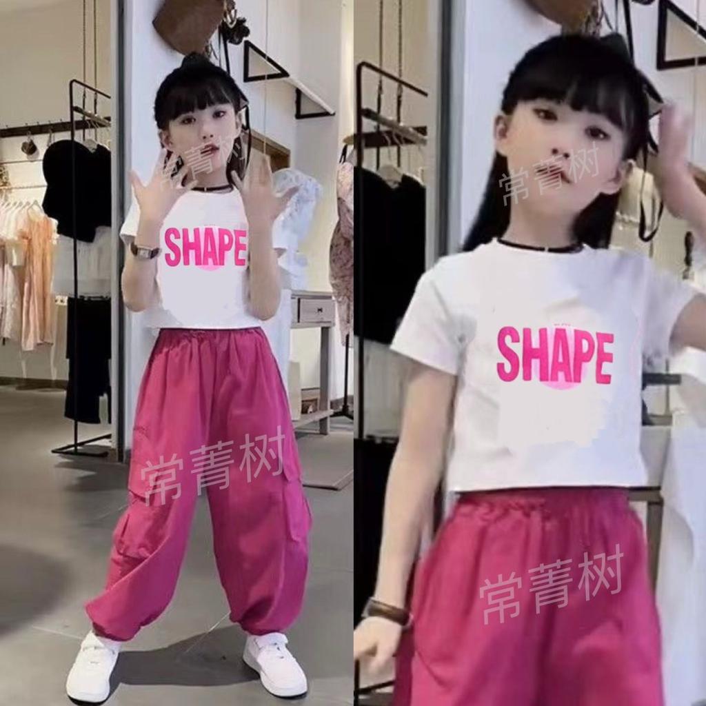 Hose Teenager Gerade Hose Hohe Taille Vintage Lässig Streetwear Baggy Hose 5-14J Kinder Hip Hop Jogginghose Mädchen Cargo