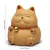 Chinese Yixing Purple Clay Tea Pet Handmade Sculpture Animal Ornaments Lucky Cat Statue Decoration Desktop Decors Crafts Tea Set