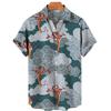 Summer Fashion Men's Dragon Pattern Element Shirt Casual Vintage Hawaiian Shirt Holiday Casual Men's and Women's Fashion Shirt