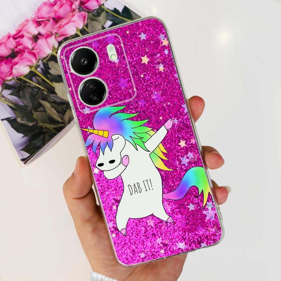 For Xiaomi Poco C65 Case Cute Cat Butterfly Cover Soft TPU Phone Case For Xiaomi Redmi 13C Redmi13C PocoC65 Fundas 6.74'' Bumper