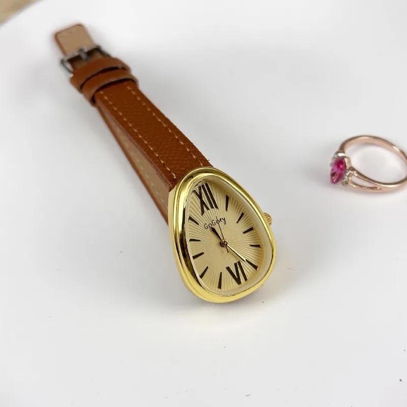 Luxury Designer Brand Women Quartz Watches Snake Head Ladies Watches Fashion Leather Strap Wristwatch Female Gift Montre Femme