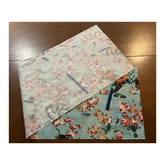 Ukiyo-e Tenugui (Hand Towel) - Kingyo Zukushi (Goldfish) by Kuniyoshi Utagawa - 100% Cotton, Tokka Fabric, Fine Threads for Vivid Patterns