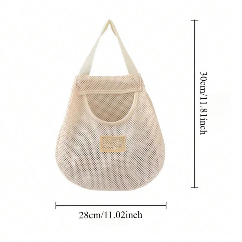1PC wall-mounted storage mesh bag, underwear, underwear wardrobe hanging mesh bag, kitchen fruit and vegetable garlic storage bag