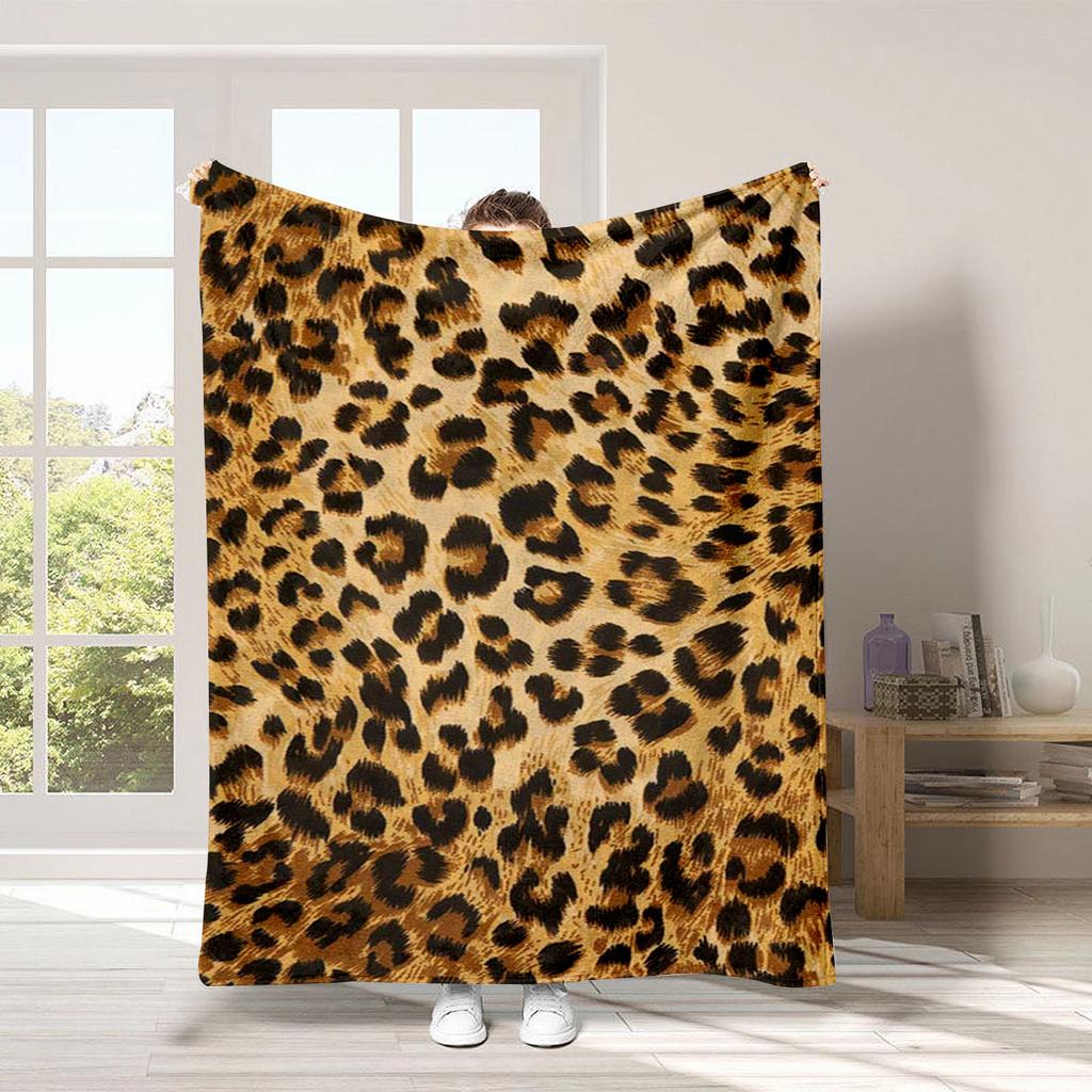 texture of animal fur Printed Blanket for Sofa Bed Travel Camping Living Room Office Conditioning Blanket for All Seasons Gifts